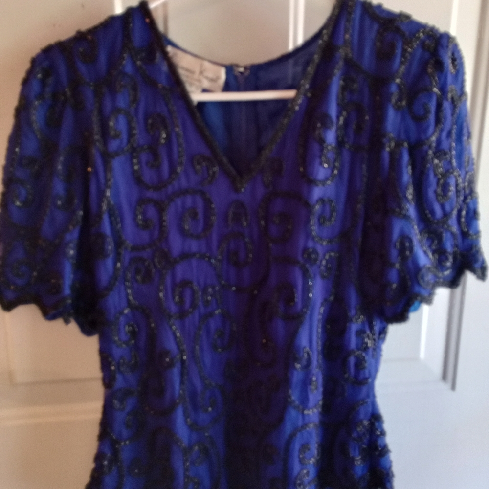 1980s vintage Laurence kazar embellished top